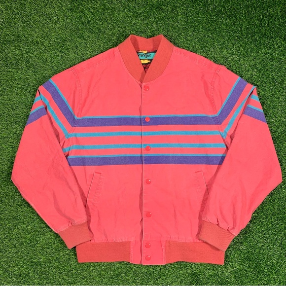 Wrangler Jackets & Coats Vintage 8s Wrangler Brush Popper Denim